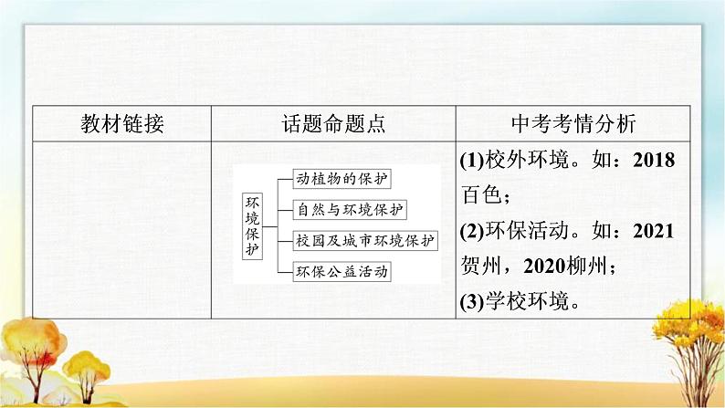 人教版中考英语复习题型专题四书面表达（8）环境保护教学课件第3页