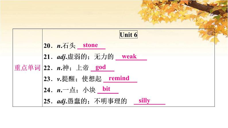 人教版中考英语复习考点精讲十三八年级（下)Units5-6基础检测课件05