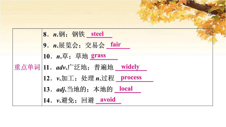 人教版中考英语复习考点精讲十八九年级Units5-6基础检测课件03