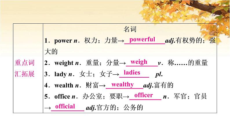 人教版中考英语复习考点精讲二十一九年级Units11-12基础检测课件08