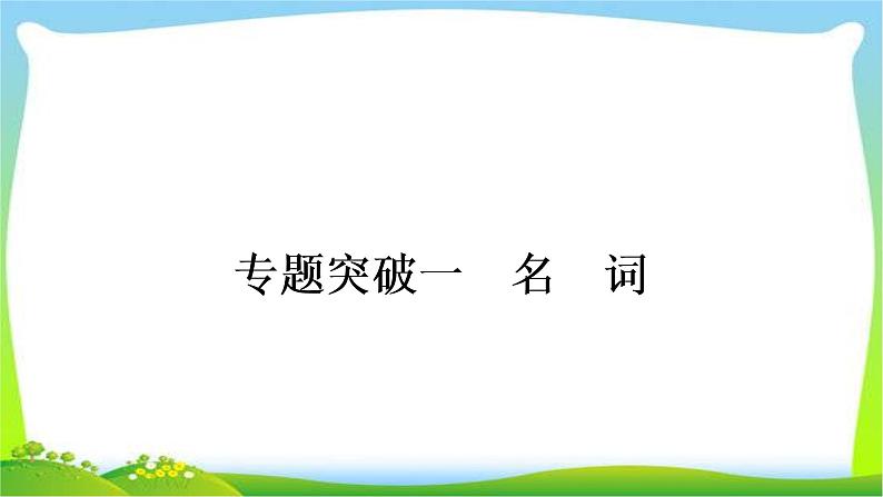 人教版中考英语复习专题突破一名词练习课件02