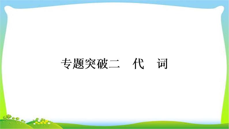 人教版中考英语复习专题突破二代词练习课件01