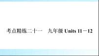 人教版中考英语复习考点精练二十一九年级Units11－12练习课件