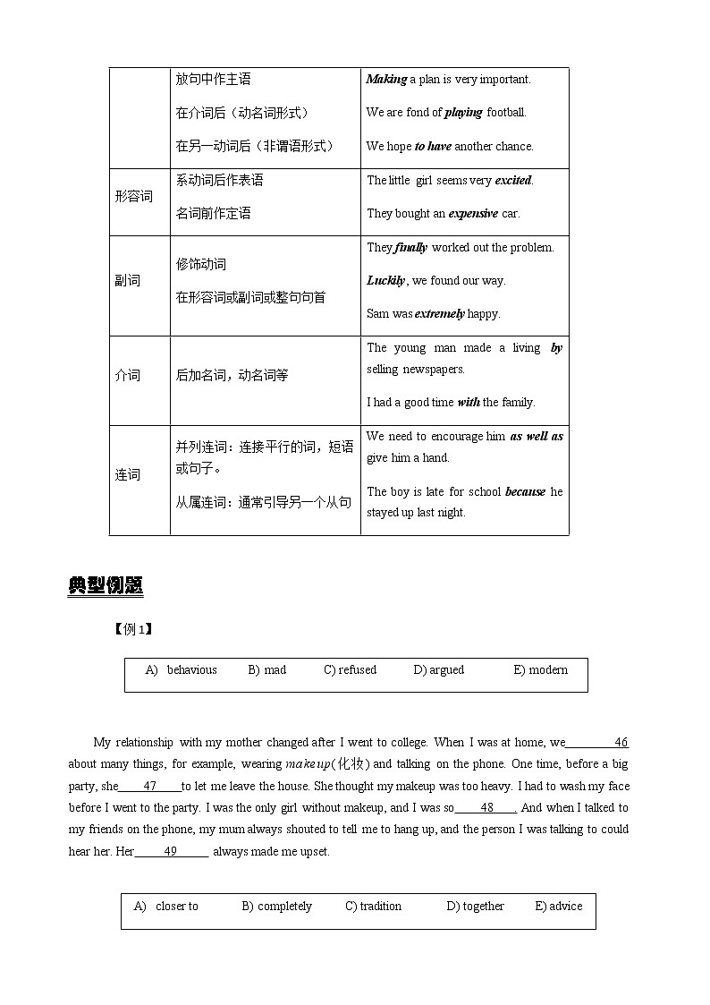 中考英语选词填空解题技巧讲解（含答案）02