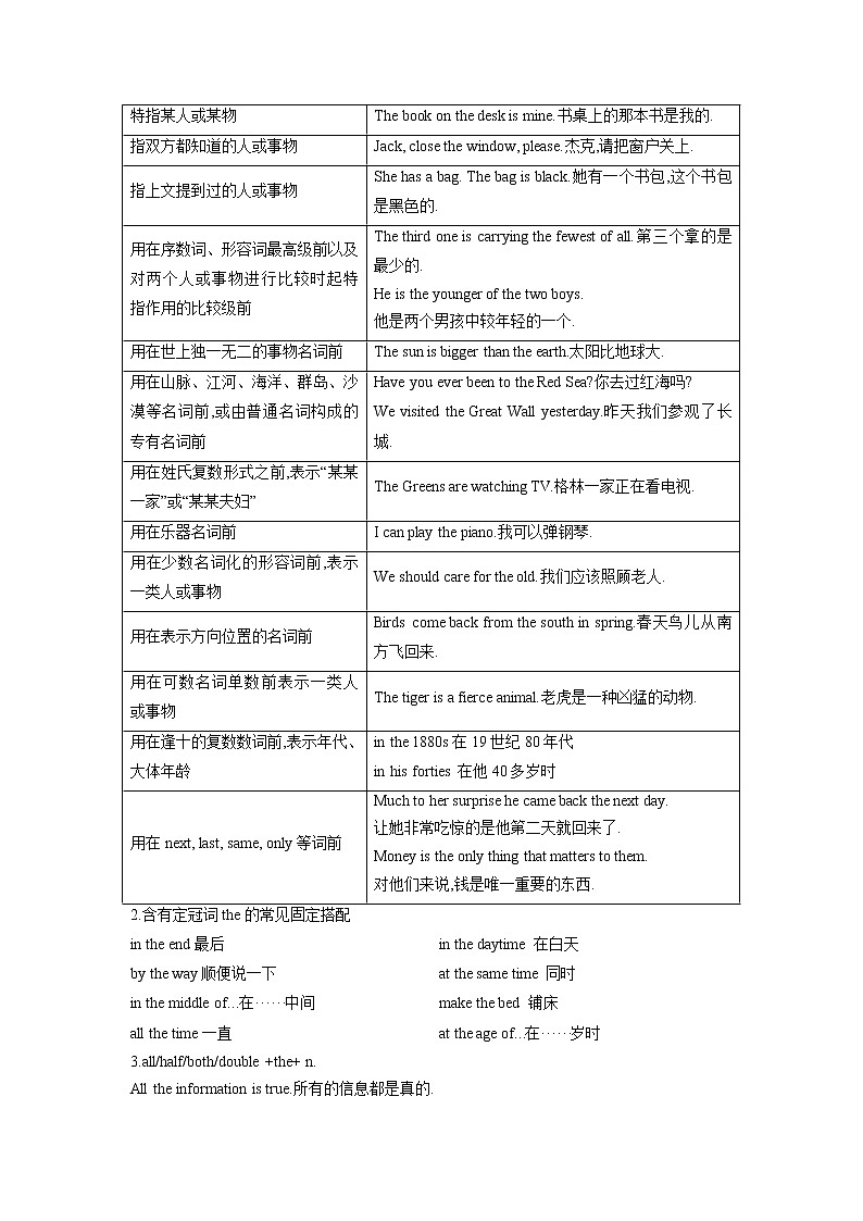 专题三冠词-2023年初中英语中考复习专项突破第3页