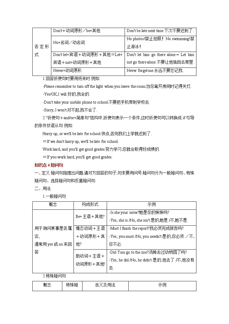 专题十一简单句-2023年初中英语中考复习专项突破03