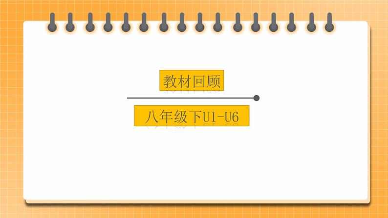 【中考一轮复习】中考英语一轮人教版教材复习课件：（八年级下U1-U6）01