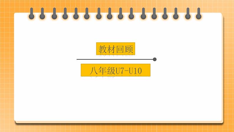 【中考一轮复习】中考英语一轮人教版教材复习课件：（八年级下册U7-U10）01