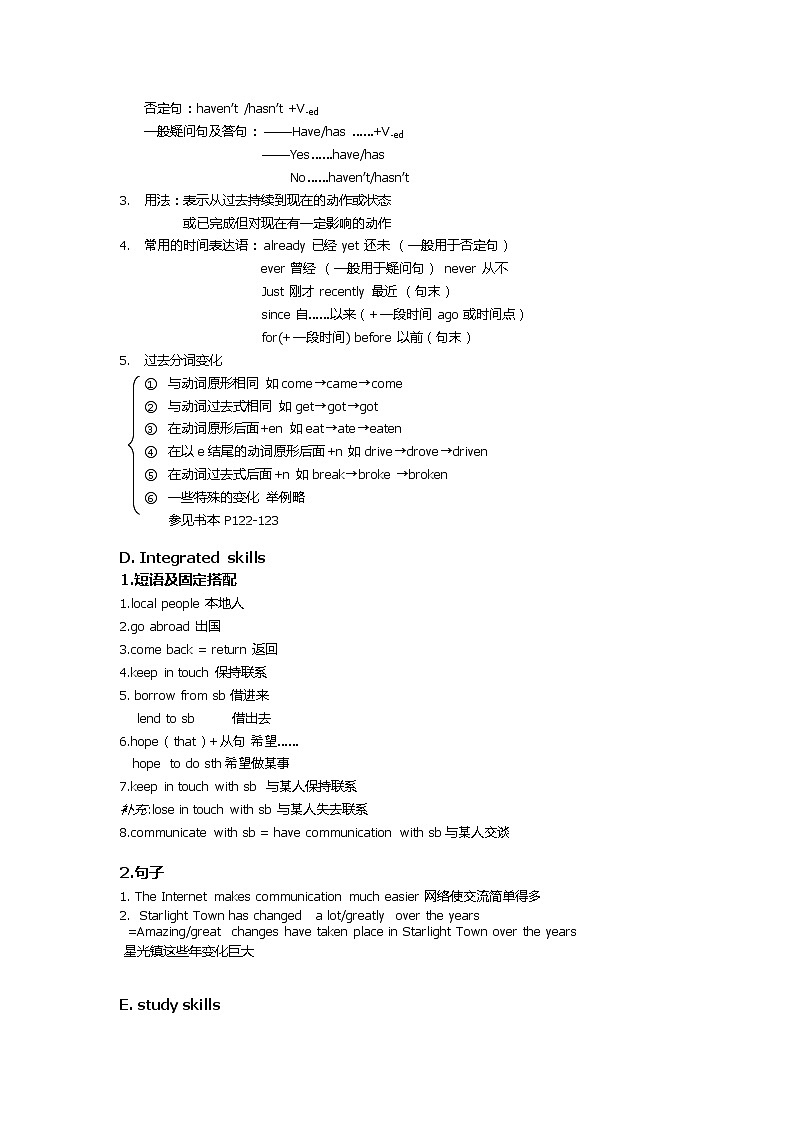 牛津译林版英语八年级下册8B知识整理与归纳02