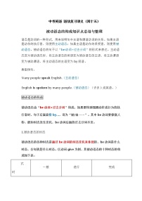 中考英语复习资料大全——被动语态的构成知识点总结与整理（45）