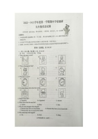 江苏省盐城市滨海县2022-2023学年度第一学期九年级学情调研--英语试卷（无答案）