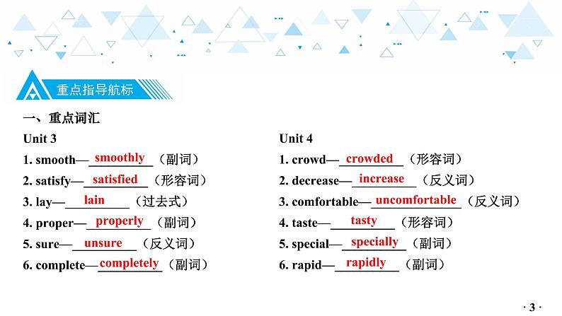 中考总复习英语 教材知识梳理—九年级下册 Units 3~4课件第4页