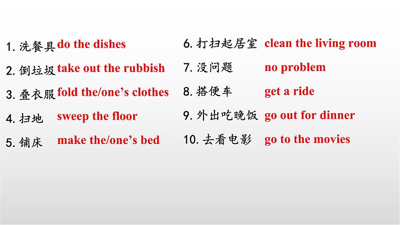 Unit3 Could you please clean your room？复习课件 2022-2023学年人教版八年级英语下册第8页