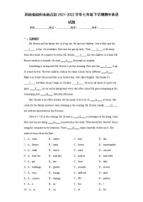河南省南阳市南召县2021-2022学年七年级下学期期中英语试题（含答案）