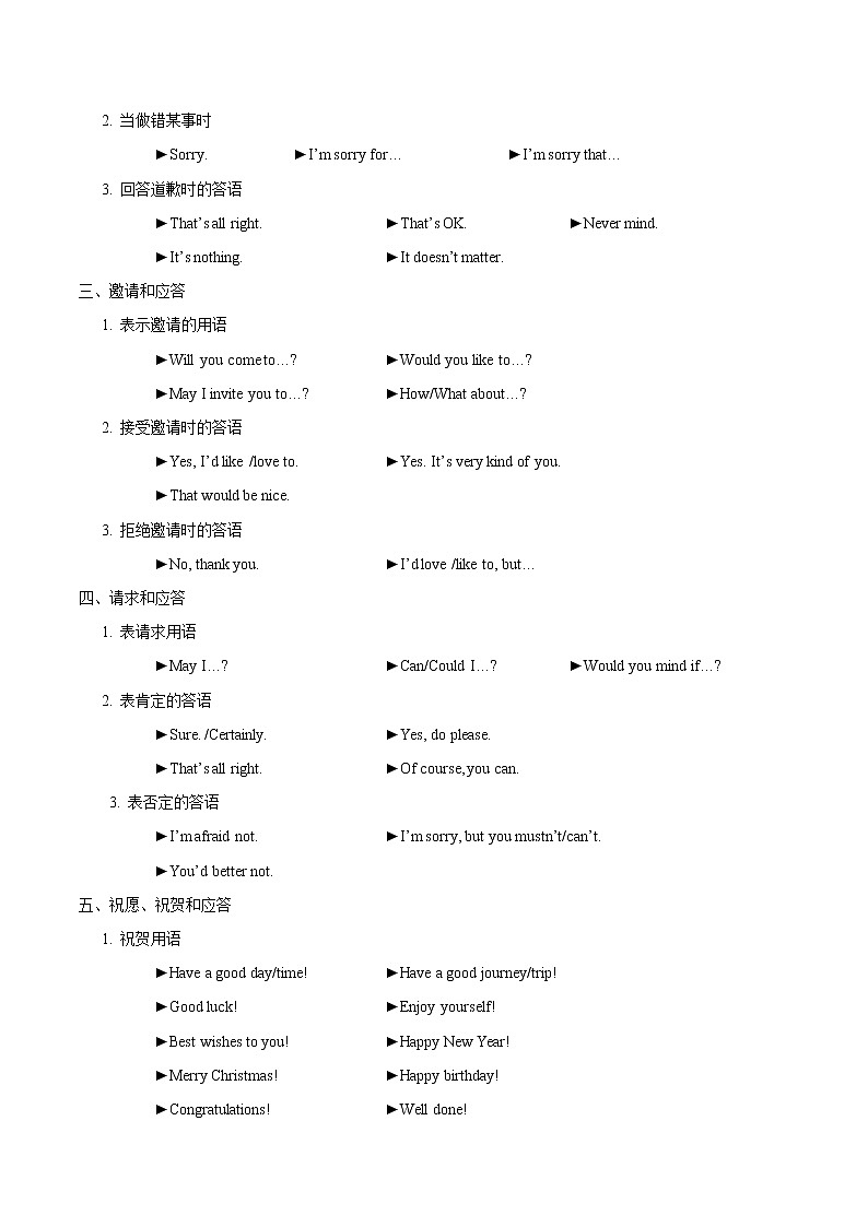 中考英语考点一遍过 考点24 情景交际 试卷02