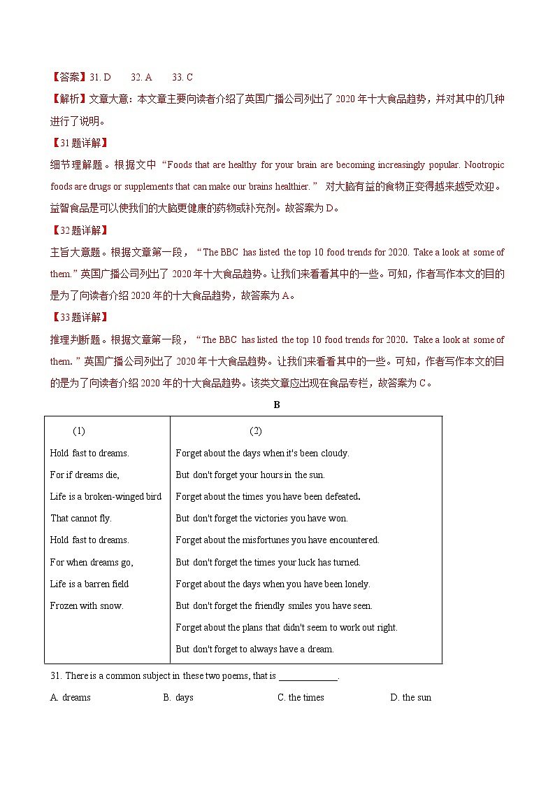 中考英语考点一遍过 考点31 阅读理解之应用文  （教师版含解析）第3页