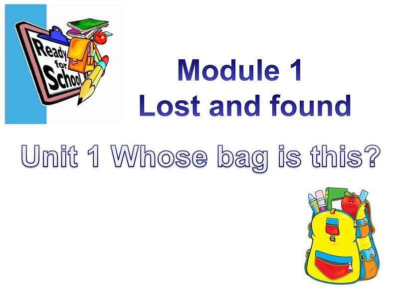 M1 Lost and found Unit 1课件PPT01