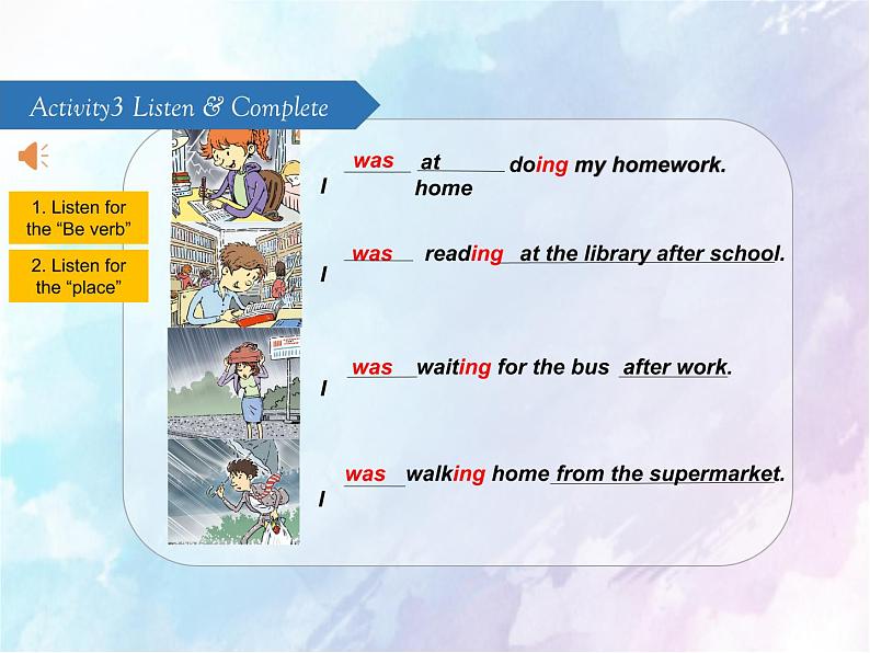 Unit5 What were you doing when the rainstorm came？Section A 1a-2c. (2)课件PPT07