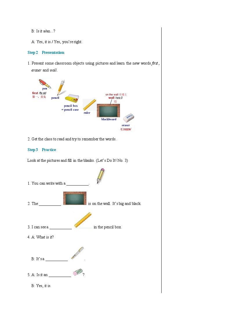 冀教版英语七年级上 UNIT1 Lesson 4 教学课件+教案03