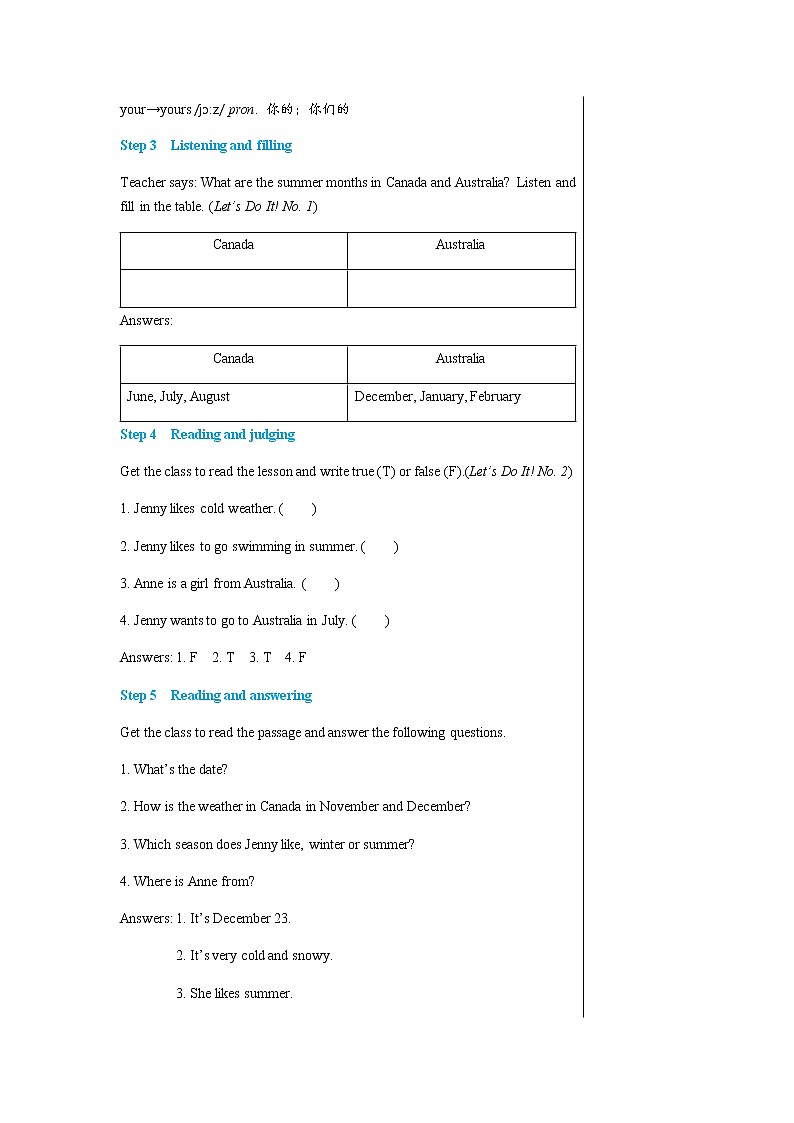 冀教版英语七年级上 UNIT7 Lesson 42 教学课件+教案03