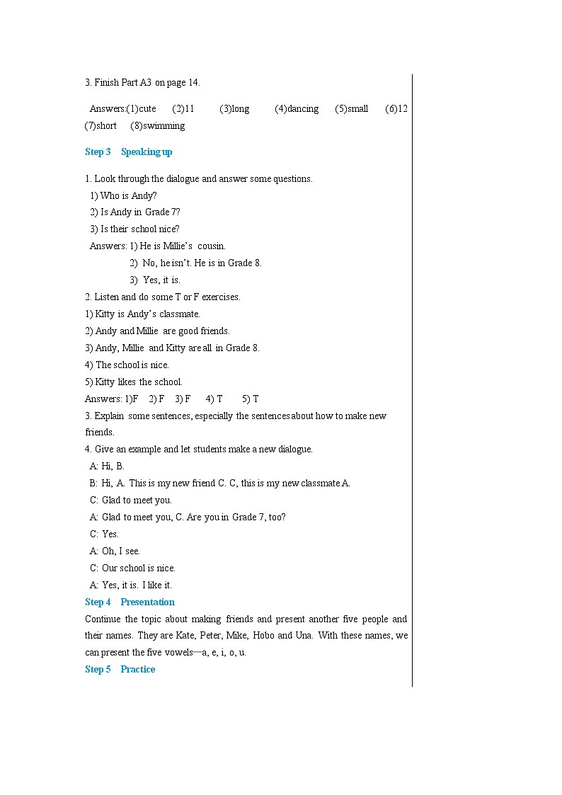 译林牛津版中学英语七年级上册Unit 1 Intergrated skills & Study skills教学课件+教案03