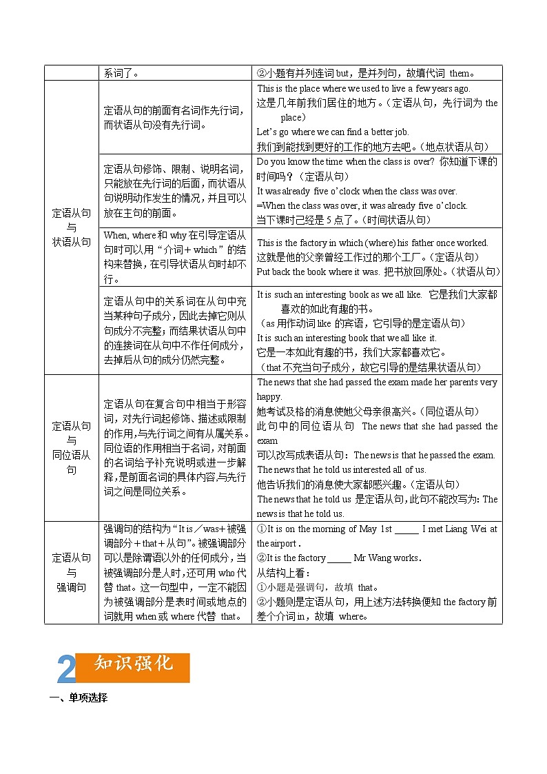 02 定语从句要点精读与精练-备战中考英语一轮复习语法知识+语篇能力双清(通用版)第3页