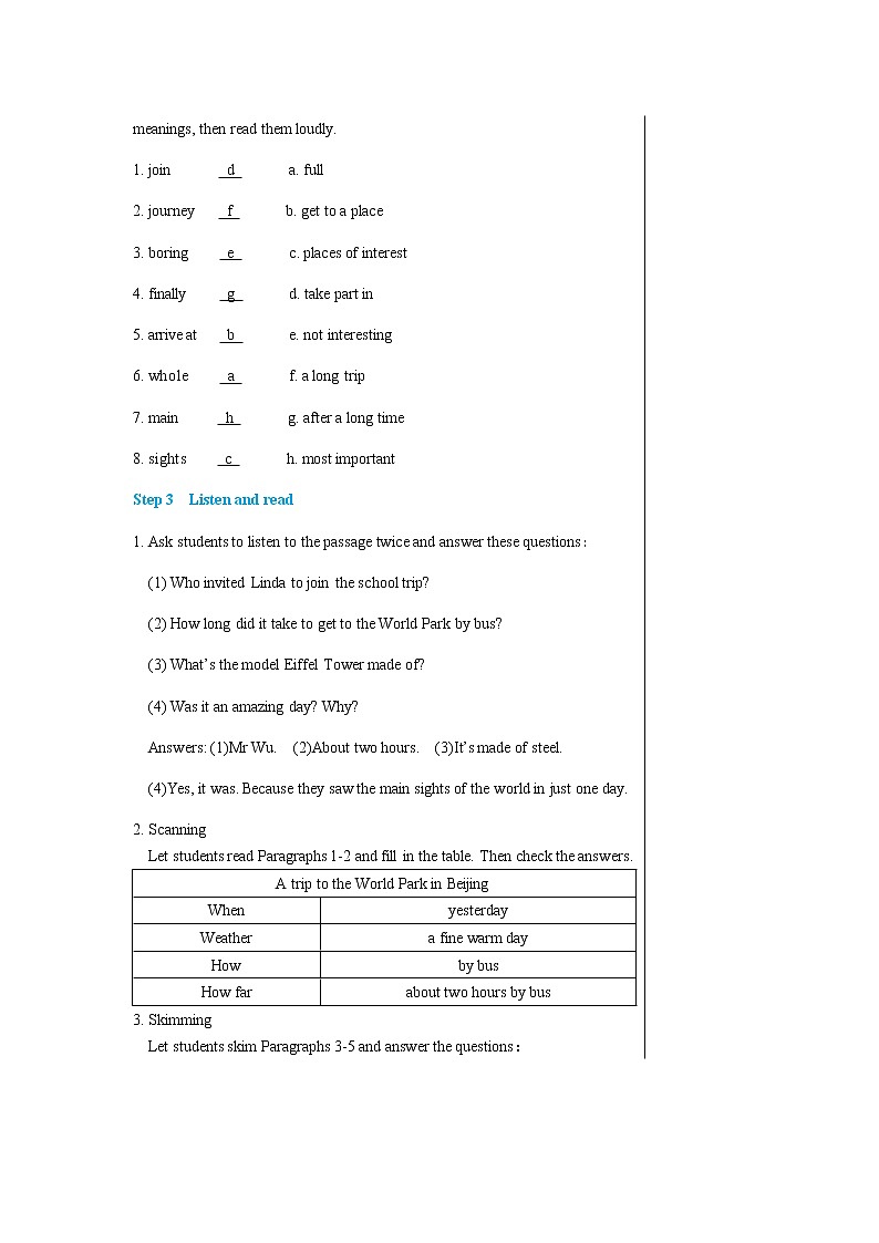 Unit 3  A day out Reading第3页