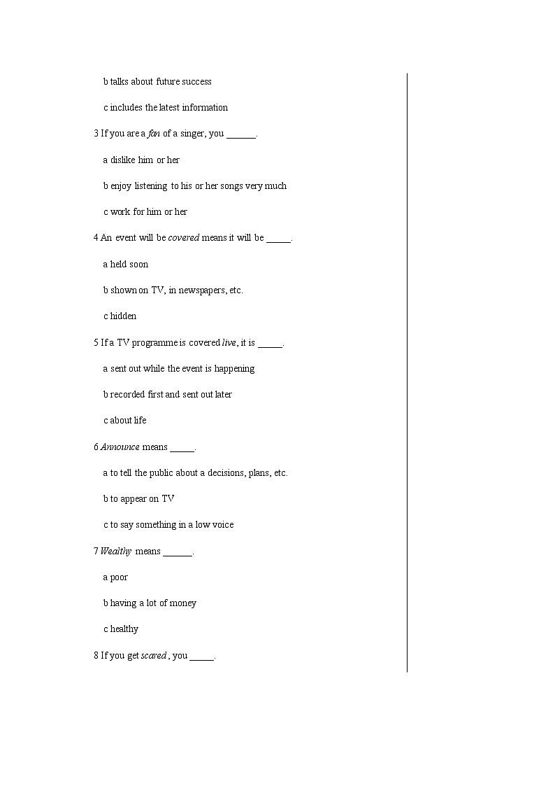 Unit 6  TV programmes Reading第3页