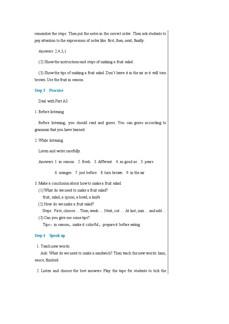 译林牛津版中学英语八年级上册Unit 4 Integrated skills & Study skills教学课件+教案03