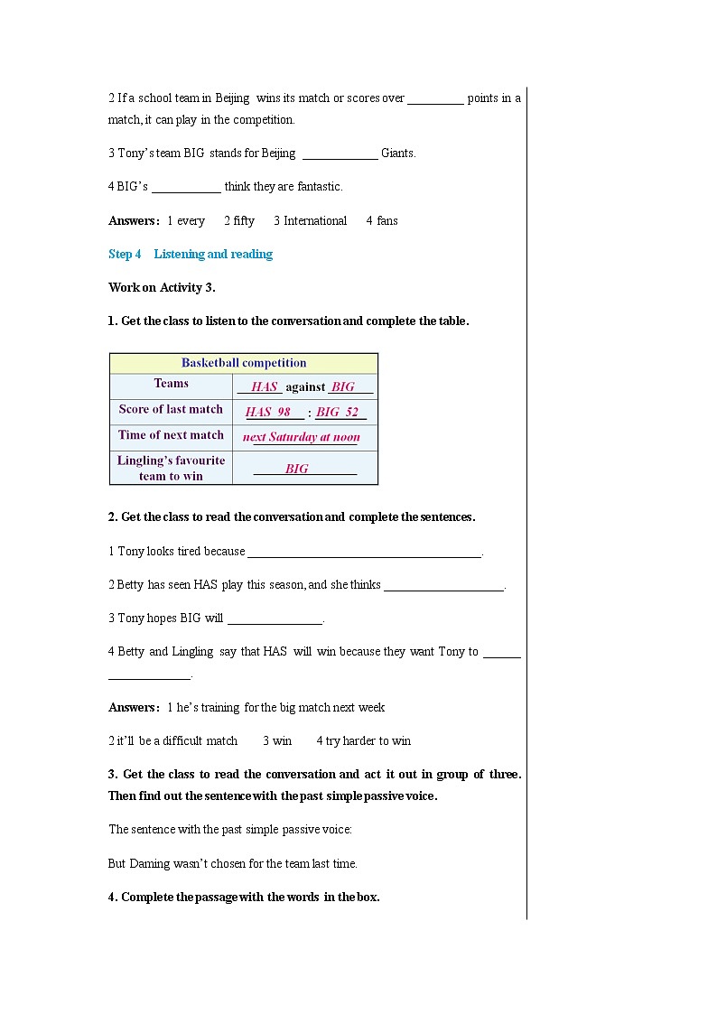 外语教研版中学英语九年级上Module 8 Unit 1教学详案 1第3页