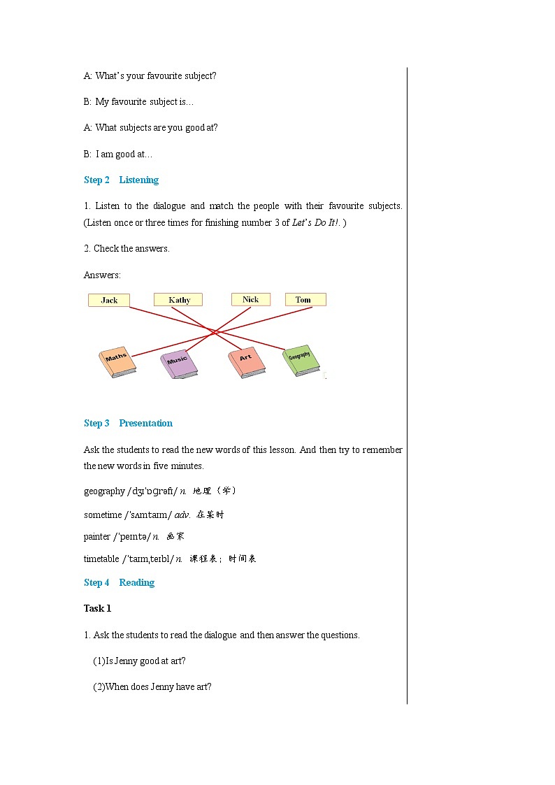 冀教版英语八上  Unit 2 Lesson 7  课件+教案03