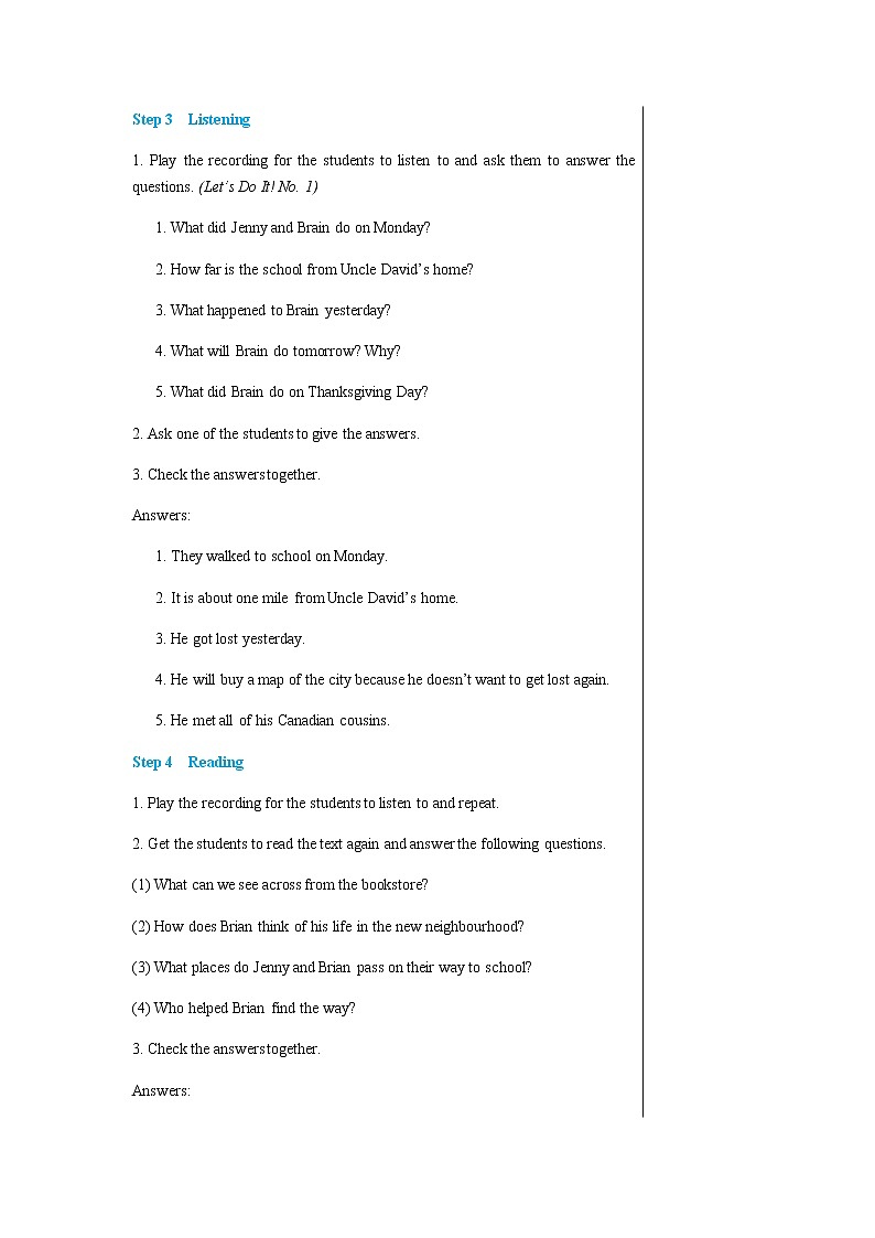 冀教版英语八上  Unit 4 Lesson 24  课件+教案03