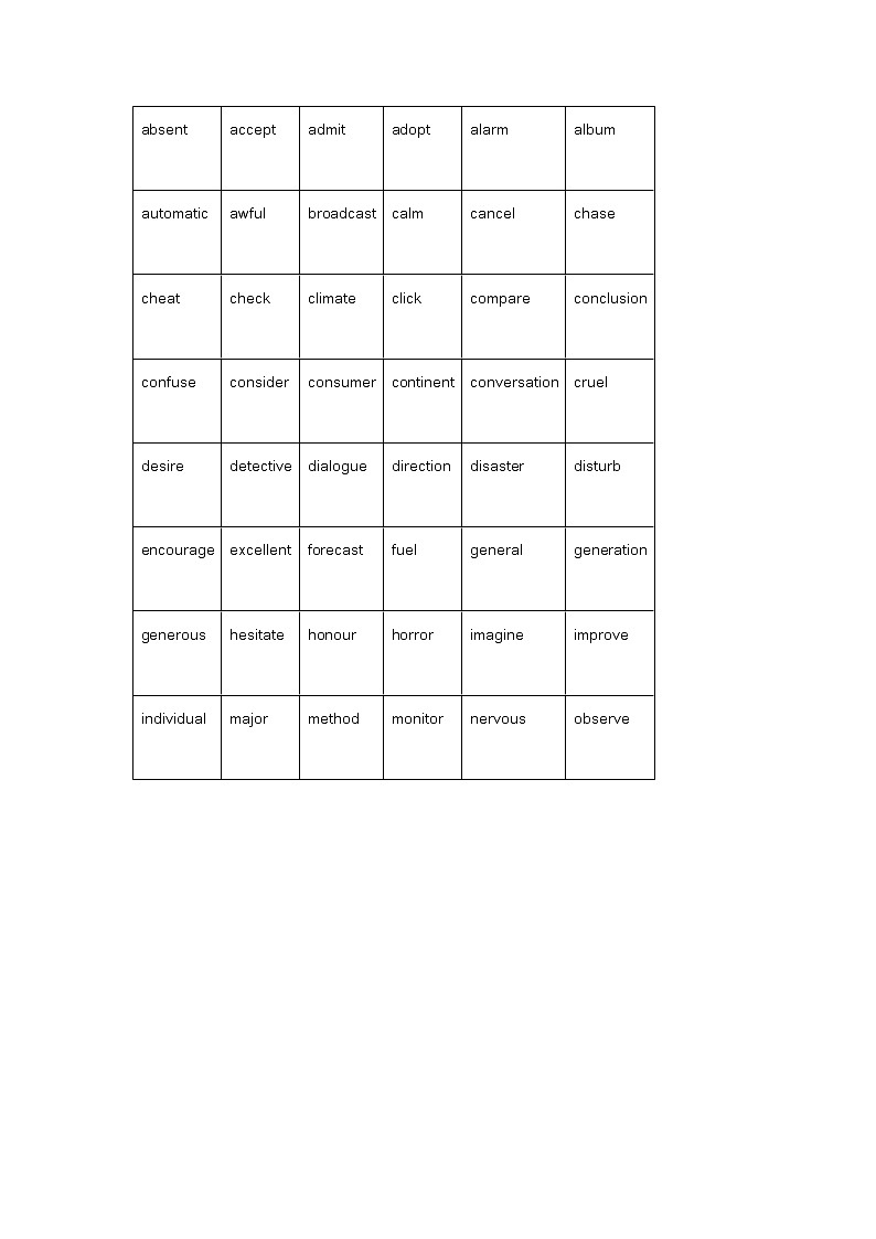 中考易错词汇第1页