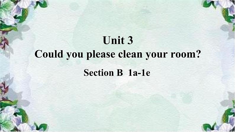 Unit3 SectionB 1a-1e课件01