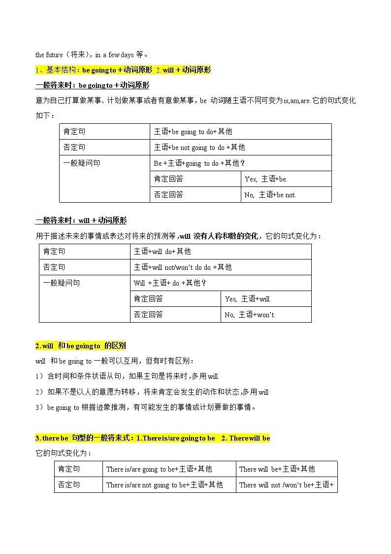 中考英语二轮复习【讲通练透】  考点20 一般将来时03