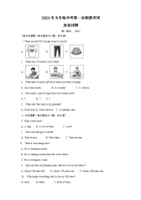 滁州市定远县民族中学2023年中考一模英语试题（含答案）