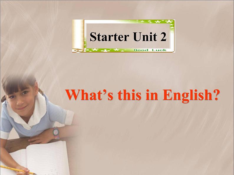 Starter unit 2  第二课时第1页