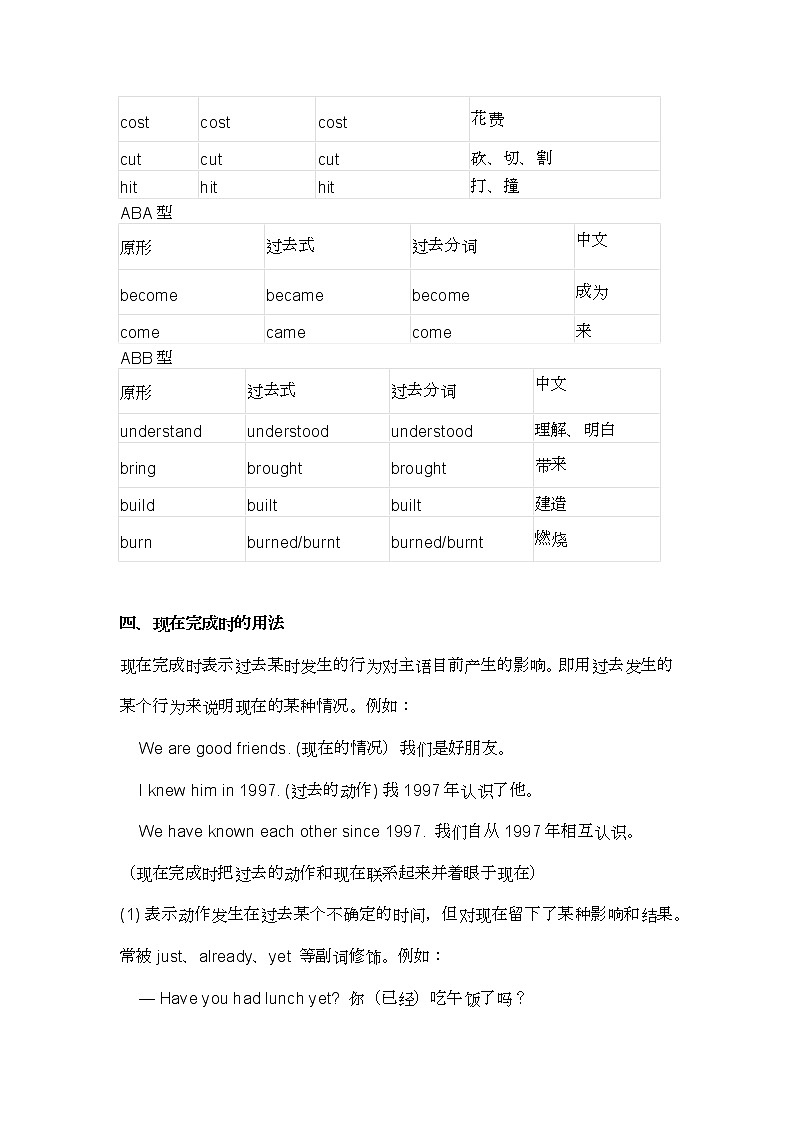 2023年英语中考现在完成时精讲+专练（附答案）第3页
