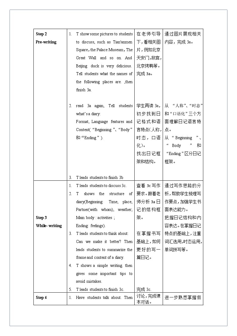 Unit 1 第5课时 Section B (3a-Self Check)(教学设计)人教新目标（Go For It）八年级英语上册02