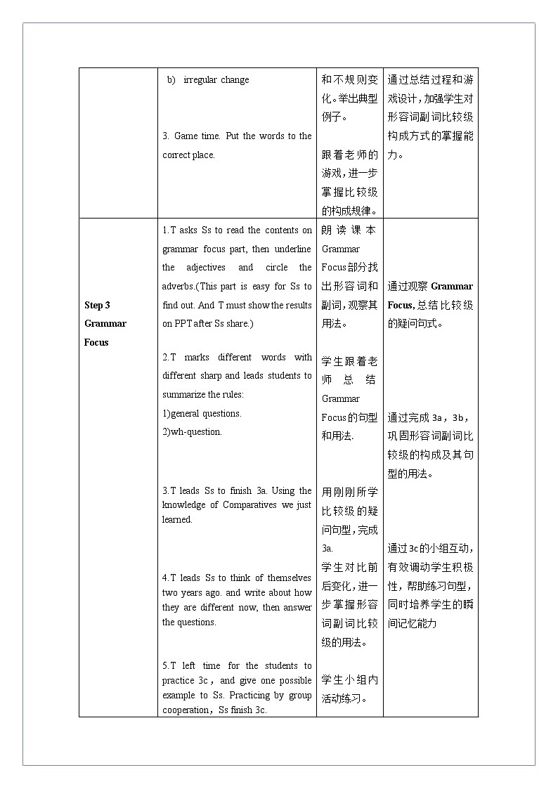 Unit 3 第2课时 Section A (Grammar -3c)(教学设计)人教新目标（Go For It）八年级英语上册02