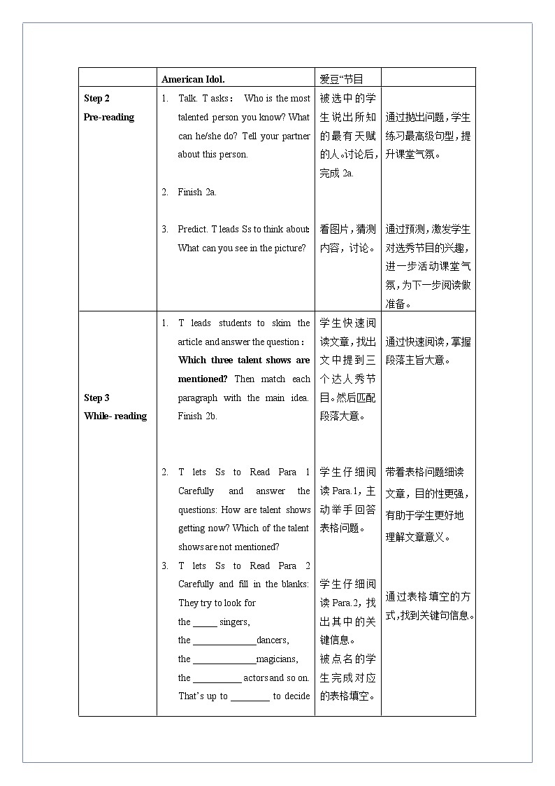 Unit 4 第4课时 Section B (2a-2e)(教学设计)人教新目标（Go For It）八年级英语上册02