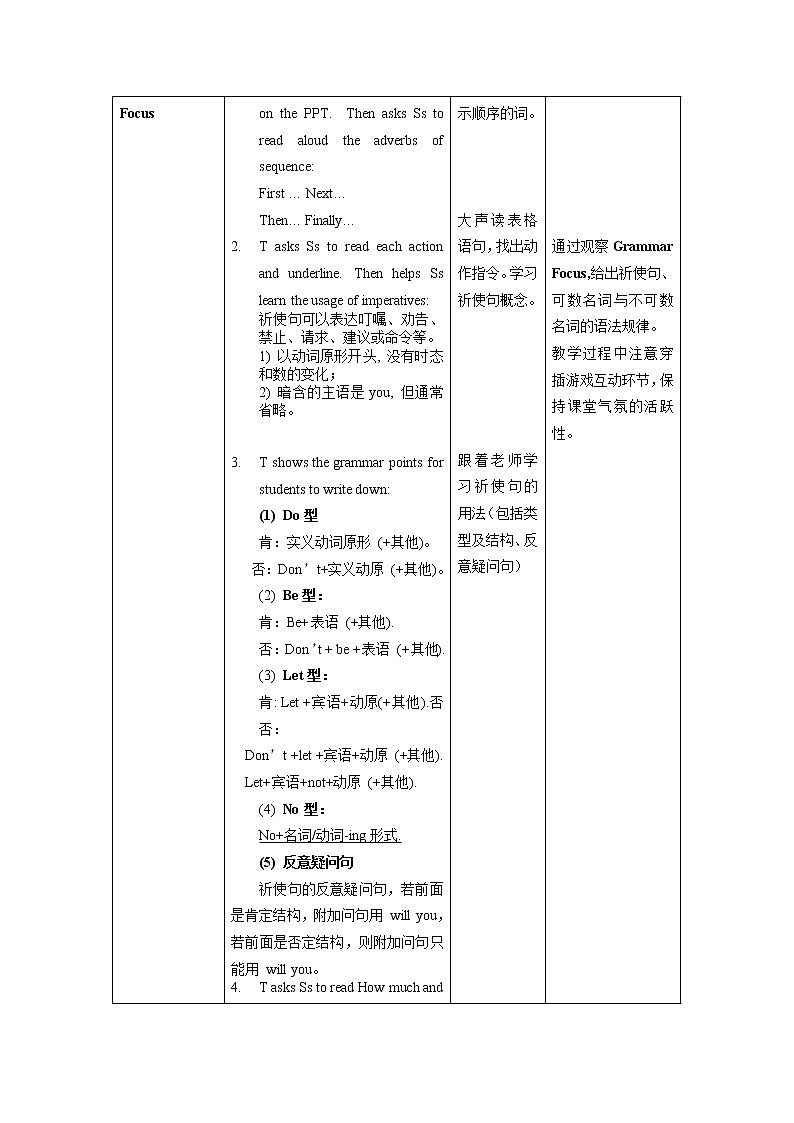 Unit 8 第2课时 Section A (Grammar Focus -3c)(教学设计)人教新目标（Go For It）八年级英语上册02