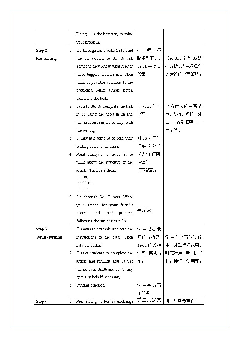 Unit 10 第5课时 Section B (3a-Self Check)(教学设计)人教新目标（Go For It）八年级英语上册02