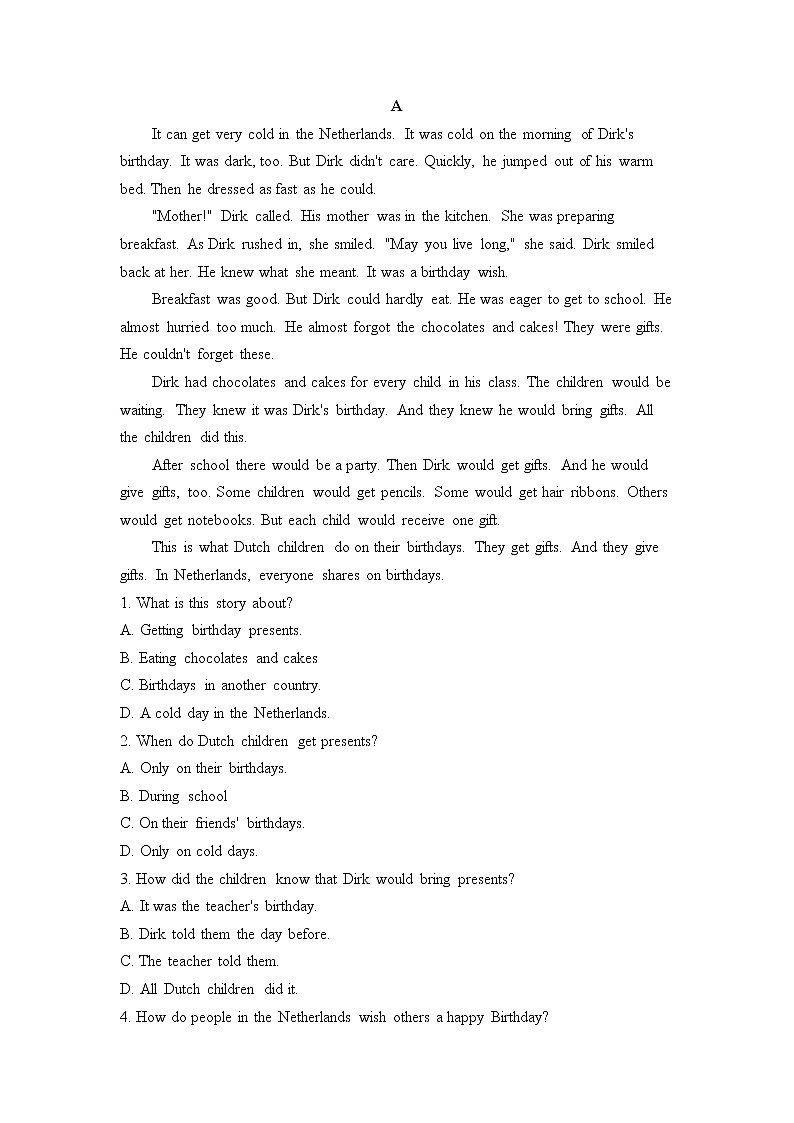 冀教版英语七年级下册单元检测卷 Unit 8 Summer Holiday Is Coming（测能力）03