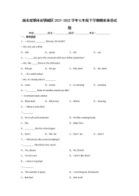 湖北省鄂州市鄂城区2021-2022学年七年级下学期期末质量监测英语试卷