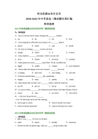 河北省唐山市迁安市2021-2022年三年中考二模英语试题分类汇编：单项选择