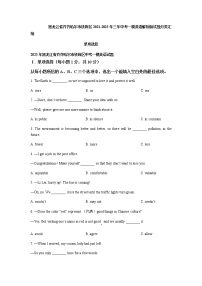 黑龙江省齐齐哈尔市铁锋区2021-2023年三年中考一模英语试题分类汇编：单项选择