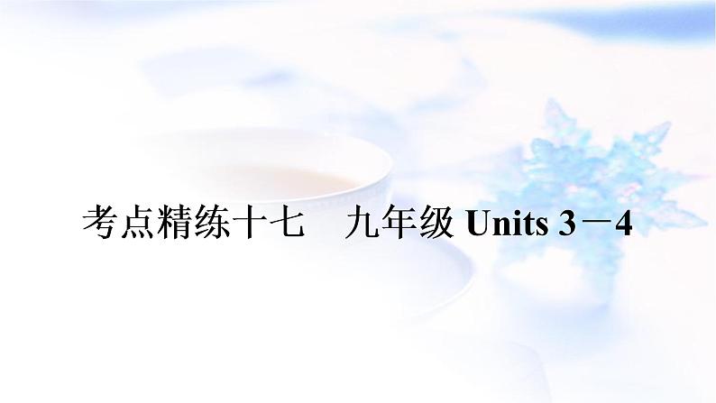 中考英语复习考点精练十七九年级Units3－4作业课件01