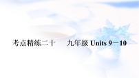 中考英语复习考点精练二十九年级Units9－10作业课件