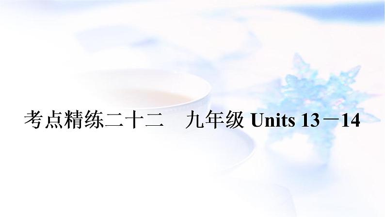 中考英语复习考点精练二十二九年级Units13－14作业课件01